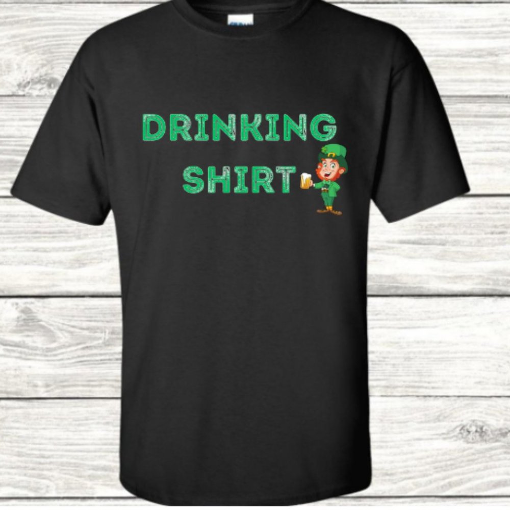 St Patrick's Drinking Shirt, Graphic Humor Tee, Here for Shenanigans, St Patrick